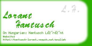 lorant hantusch business card
